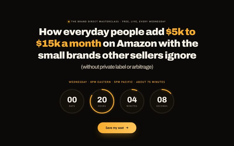 Registration page preview