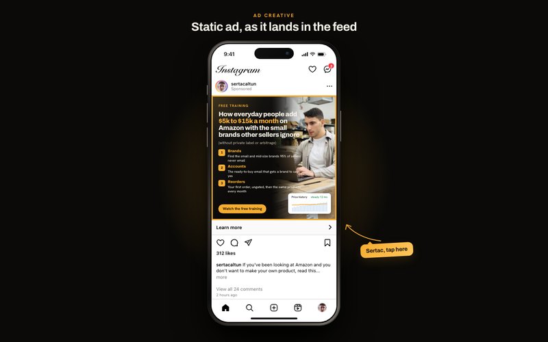Static ad preview